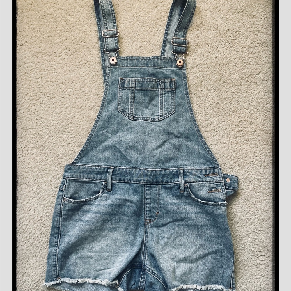 Abercrombie Kids Light Blue Denim Shortalls